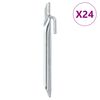 vidaXL Clavijas de tienda forma V 24 uds acero galvanizado 17 cm &Oslash;20mm