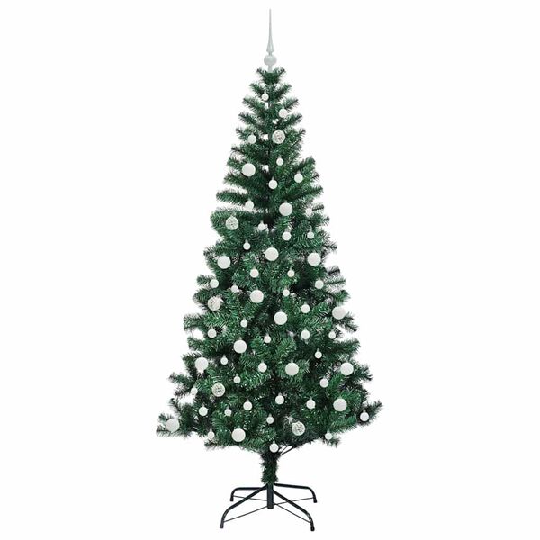 vidaXL &Aacute;rbol de Navidad Artificial Preiluminado Verde 210 cm