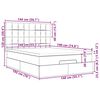 vidaXL Estructura cama otomana colch&oacute;n tela marr&oacute;n oscuro 140x190cm