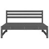 vidaXL Sof&aacute; central de jard&iacute;n madera maciza de pino gris 120x80 cm