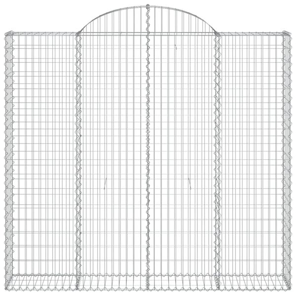 vidaXL Cestas de gaviones 6 uds forma de arco hierro 200x50x180/200 cm