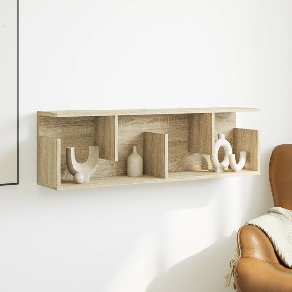 vidaXL Armario de pared madera de ingenier&iacute;a roble Sonoma 100x20x30 cm