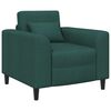 vidaXL Sill&oacute;n Verde oscuro Tela