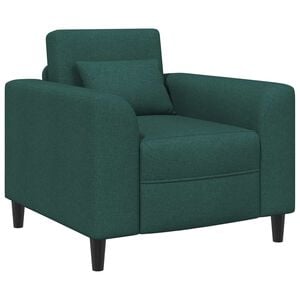 vidaXL Sill&oacute;n Verde oscuro Tela
