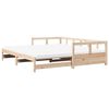vidaXL Sof&aacute; cama nido con colchones madera maciza de pino 90x200 cm