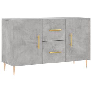 vidaXL Aparador de madera de ingenier&iacute;a gris hormig&oacute;n 100x36x60 cm