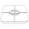 vidaXL Juego bases de sombrilla 4 uds para parasol cruzado PP 100 kg