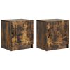 vidaXL Armario de Noche 2 uds. Roble Ahumado 43 x 34,5 x 47 cm