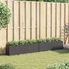 vidaXL Jardineras con 3 maceteros 2 uds rat&aacute;n PE negro 105x30x32 cm