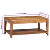 vidaXL Mesa de centro de madera maciza 88x50x38 cm