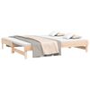 vidaXL Sofá cama extraíble madera maciza de pino 2x(90x200) cm