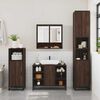 vidaXL Set de muebles baño 2 pzas madera contrachapada marrón roble