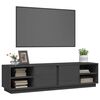 vidaXL Mueble de TV madera maciza de pino gris 156x40x40 cm