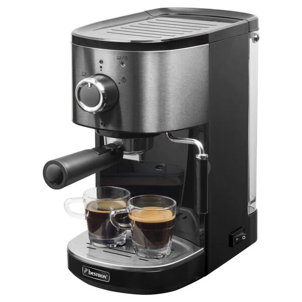 Bestron Cafetera espresso AES800STE acero inoxidable 1450 W 1,25 L