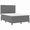 vidaXL Cama Box Spring LED Gris claro y . 140 x 200 cm Tela de Pana