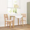 vidaXL Sillas de comedor con cojines 2 uds madera maciza caucho