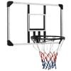 vidaXL Tablero de baloncesto policarbonato transparente 90x60x2,5 cm