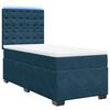 vidaXL Cama box spring con colch&oacute;n terciopelo azul 90x200 cm