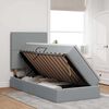 vidaXL Cama con almacenamiento y colch&oacute;n Gris Claro 90 x 190 cm