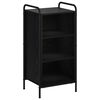 vidaXL Aparador Roble Negro 97 x 33 x 81 cm Madera de ingenier&iacute;a