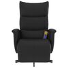 vidaXL Sill&oacute;n reclinable masaje con reposapi&eacute;s cuero sint&eacute;tico negro