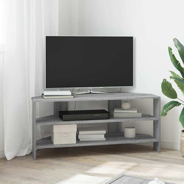 vidaXL MuebledeTVdeesquina Gris Sonoma 102x40,5x45cm