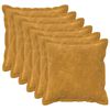 vidaXL Funda de almohada 6 uds. HOUTEN Amarillo 50 x 50 cm