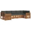 vidaXL Conjunto de sof&aacute;s de exterior 7 uds. Natural y Antracita