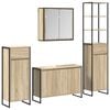 vidaXL Juego de muebles de ba&ntilde;o 4 uds. Roble Sonoma