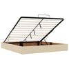 vidaXL Estructura de cama otomana sin colch&oacute;n tela crema 180x200cm