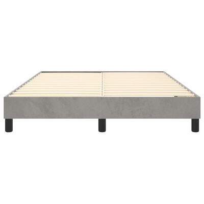 vidaXL Estructura de cama de terciopelo gris claro 140x190 cm