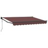 vidaXL Toldo retr&aacute;ctil Marr&oacute;n 3,5 x 2 m Poli&eacute;ster y metal