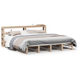 vidaXL Estructura de cama sin colch&oacute;n madera maciza de pino 180x200 cm