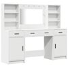 vidaXL Conjunto de mesa de vestidor con LED 3 uds.