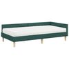 vidaXL Estructura de Cama Esquina con Colch&oacute;n 2 pcs Verde tela