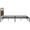 vidaXL Estructura de cama sin colchón metal roble ahumado 180x200 cm