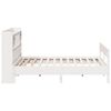 vidaXL Cama con estanter&iacute;a sin colch&oacute;n madera maciza blanca 180x200 cm