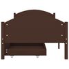 vidaXL Estructura de cama 2 cajones madera pino marr&oacute;n oscuro 90x200cm