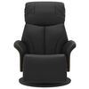 vidaXL Sillón reclinable con reposapiés cuero sintético negro
