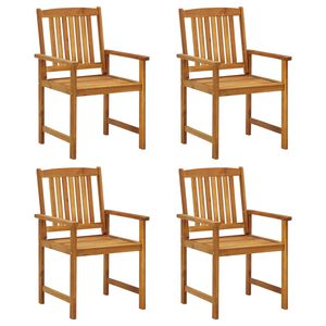 vidaXL Sillas de jard&iacute;n 4 unidades madera maciza de acacia
