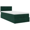 vidaXL Estructura de cama otomana colch&oacute;n terciopelo verde oscuro