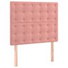 vidaXL Cama box spring con colch&oacute;n terciopelo rosa 90x200 cm