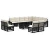 vidaXL Conjunto de sof&aacute;s de jard&iacute;n 13 uds. Negro y Blanco Crema