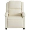 vidaXL Sill&oacute;n reclinable de cuero sint&eacute;tico crema