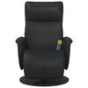 vidaXL Sill&oacute;n reclinable masaje con reposapi&eacute;s cuero sint&eacute;tico negro