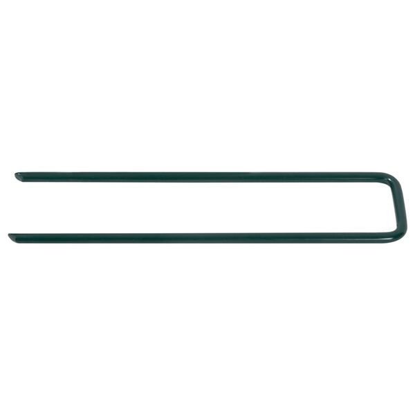 vidaXL Clavos para c&eacute;sped artificial 100 piezas de hierro forma de U