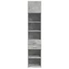 vidaXL Armario estrecho madera ingenier&iacute;a gris hormig&oacute;n 45x42,5x225 cm