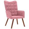 vidaXL Sillón de relax con reposapiés terciopelo rosa