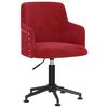 vidaXL Silla de oficina giratoria de terciopelo rojo tinto