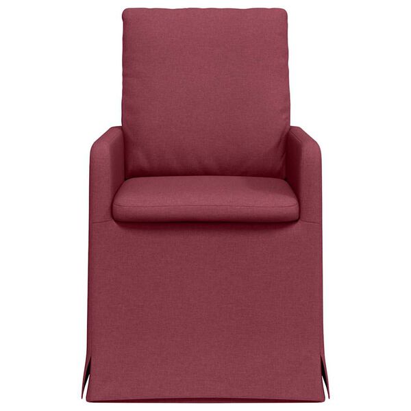 vidaXL Sillas de comedor 2 pcs Rojo vino tinto 57 x 67 x 98 cm tela